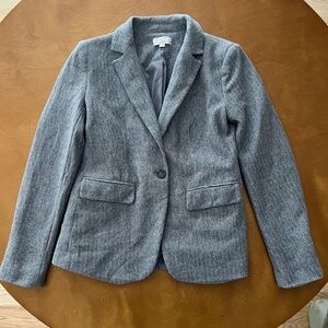 Loft Women's Jacket, Herringbone Grey, Size 2